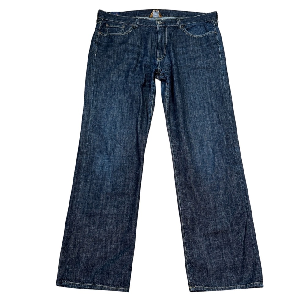 Lucky Brand Gene Montesano Men 38x33 Vintage Straight Jean Dark Wash Relaxed USA